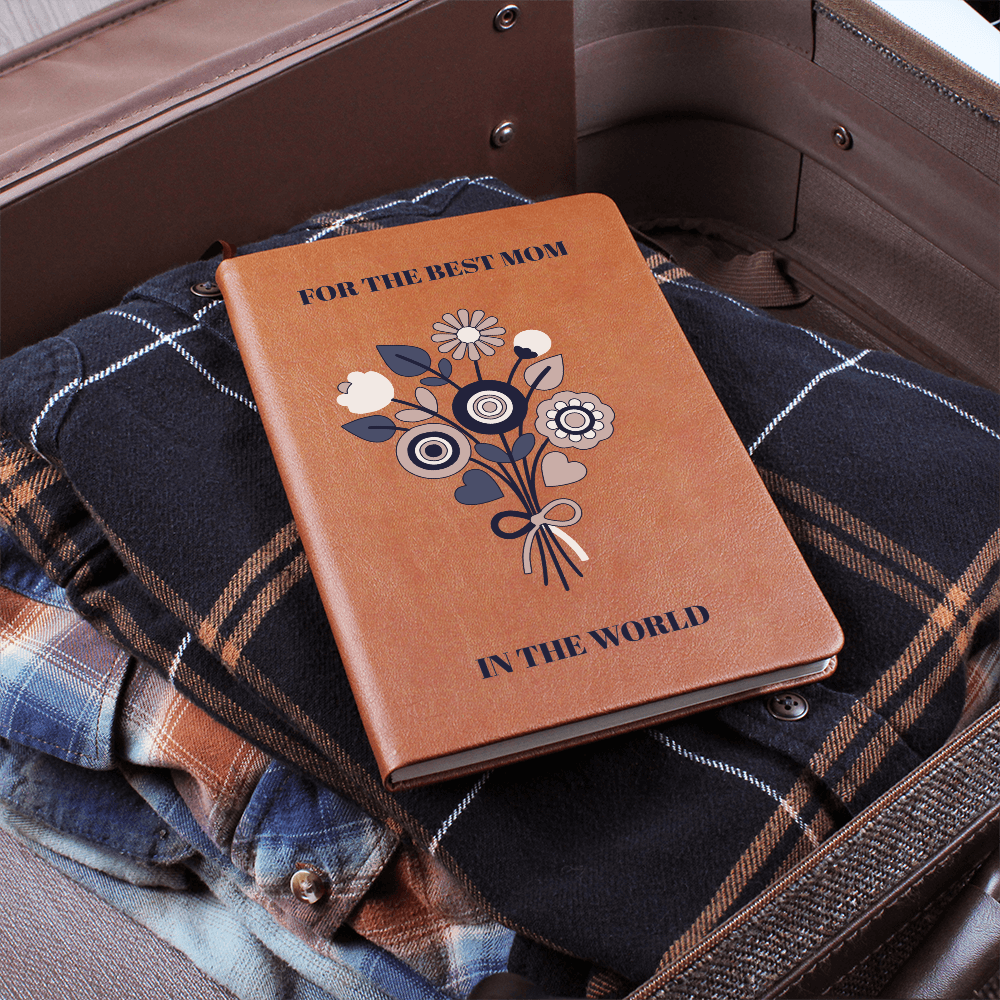 The "World's Best Mom" Gilded Leather Journal