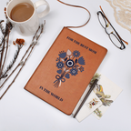The "World's Best Mom" Graphic Leather Journal