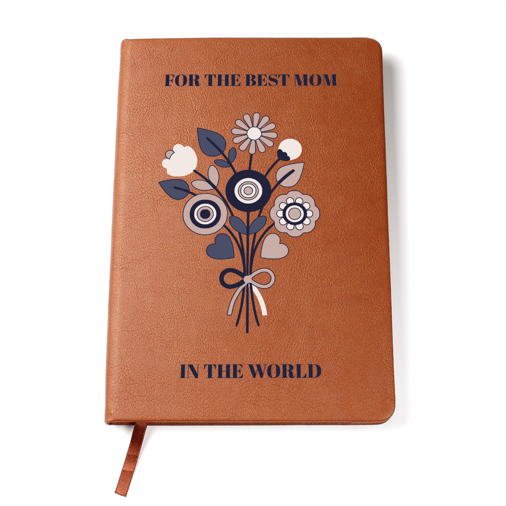 The "World's Best Mom" Gilded Leather Journal
