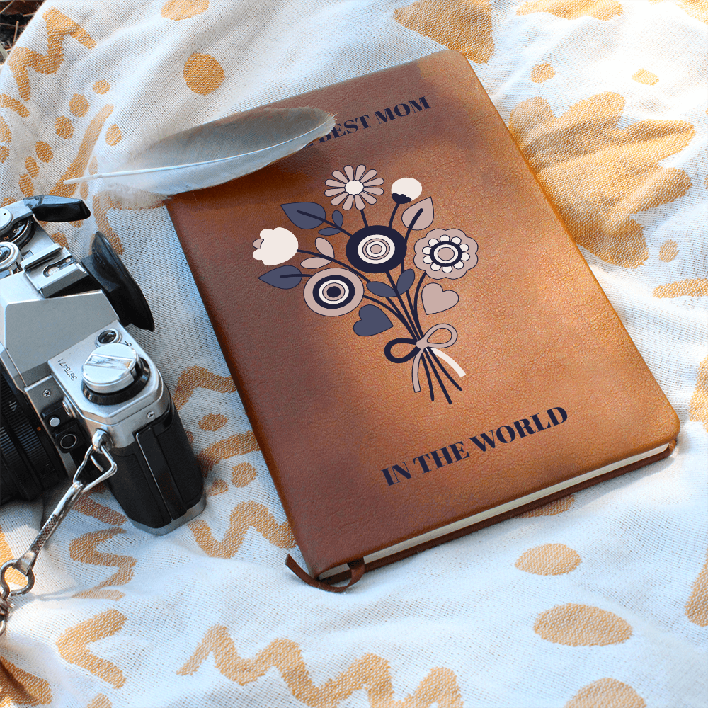 The "World's Best Mom" Gilded Leather Journal