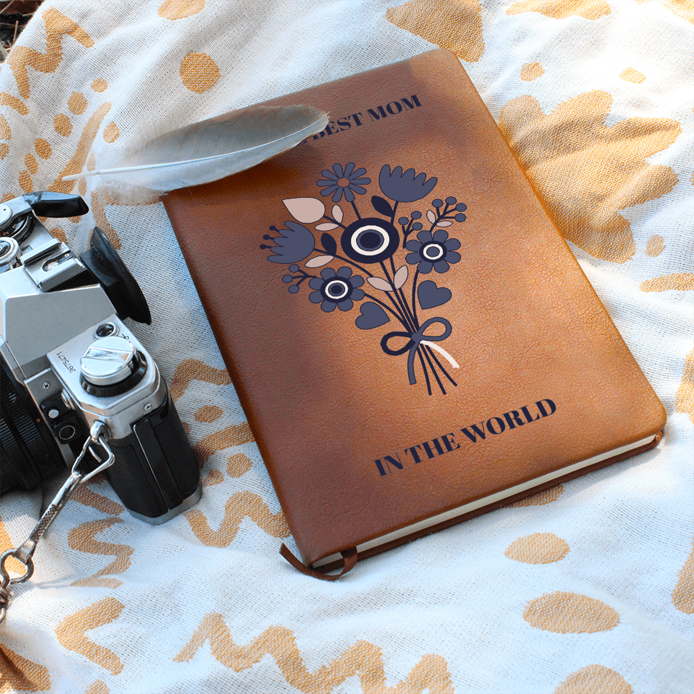 The "World's Best Mom" Graphic Leather Journal