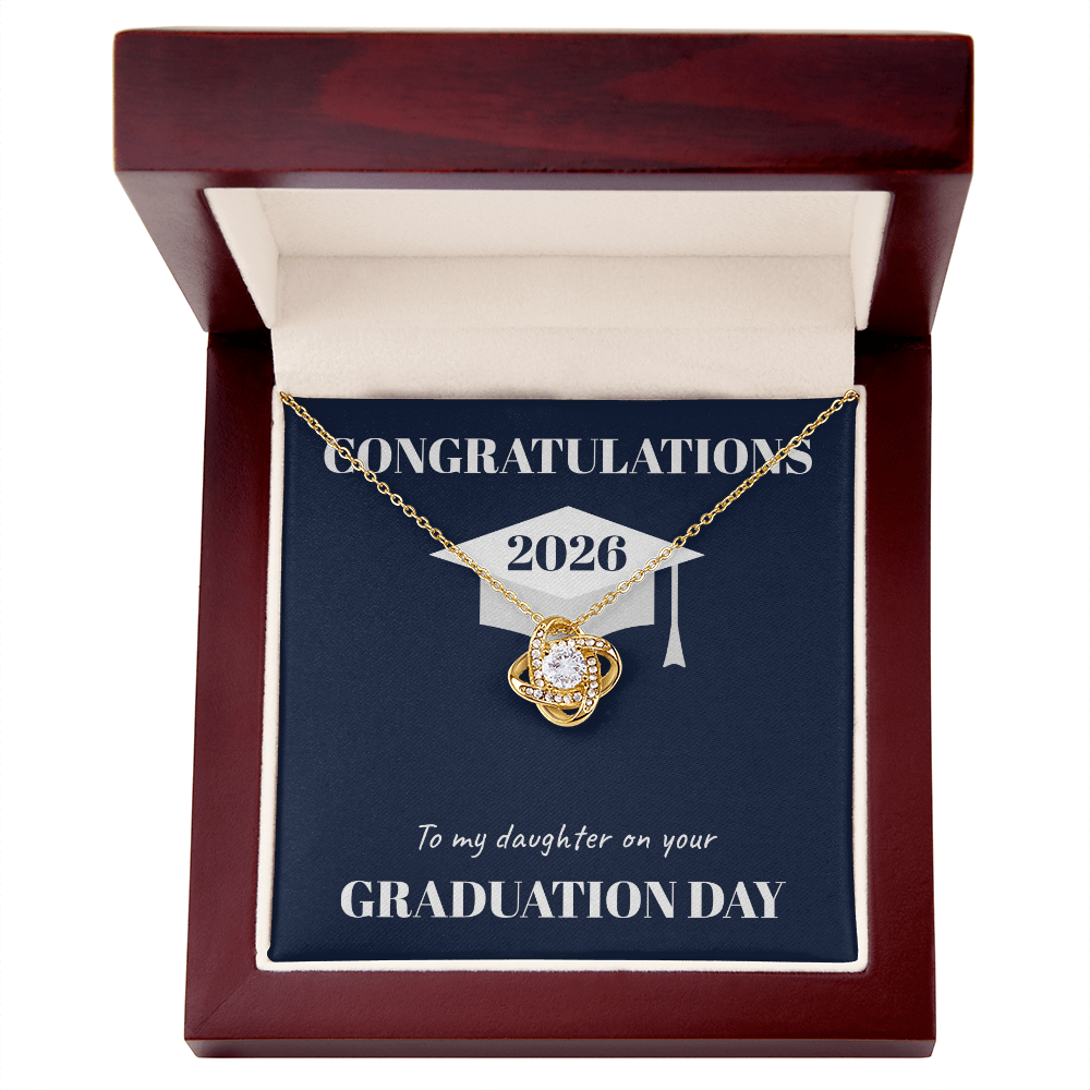 Graduation Day Love Knot Necklace (Daughter)