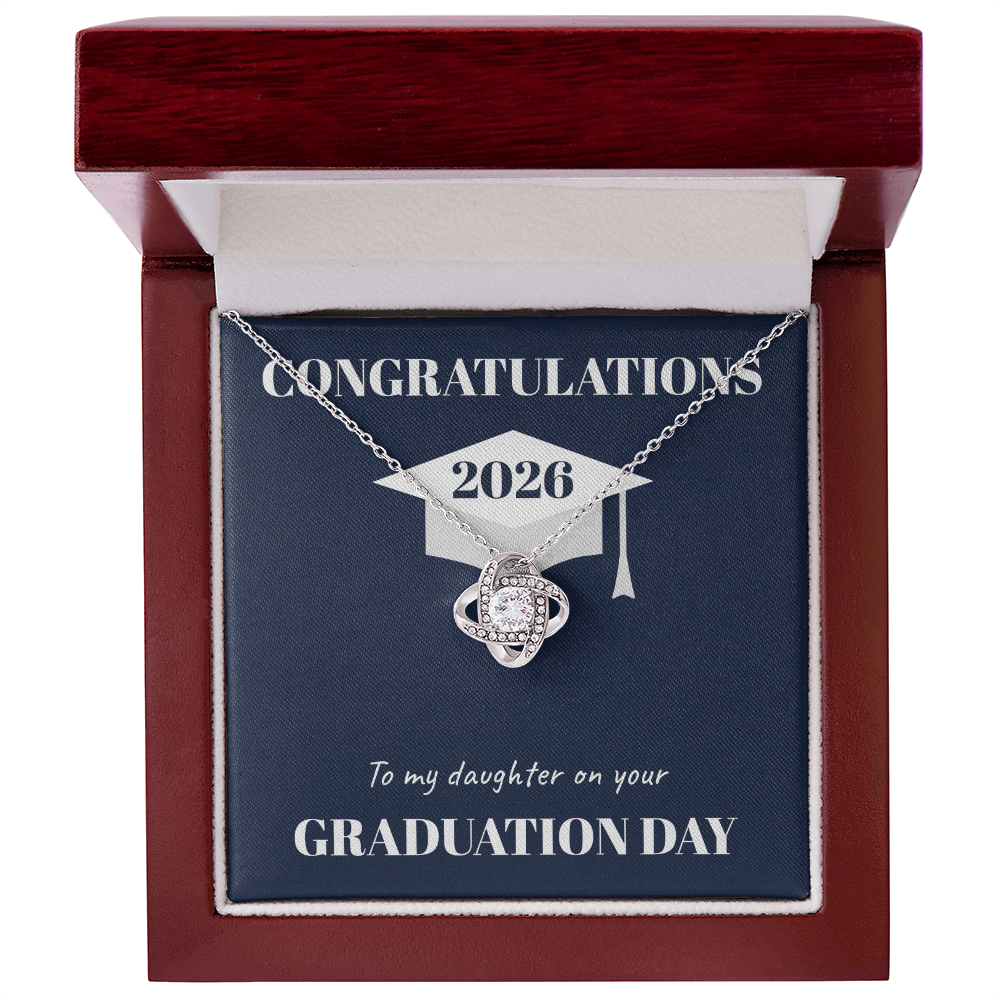 Graduation Day Love Knot Necklace (Daughter)
