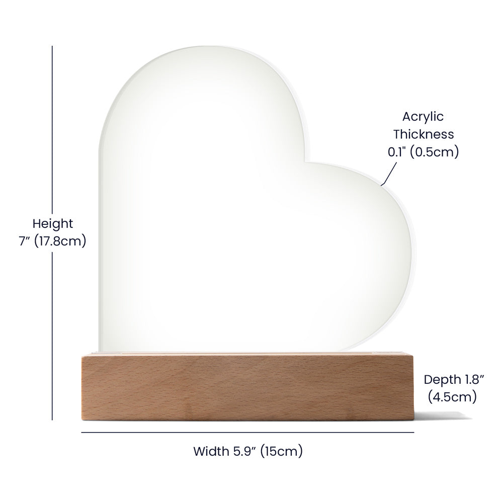 The "Love You Forever Mom" Acrylic Heart Plaque