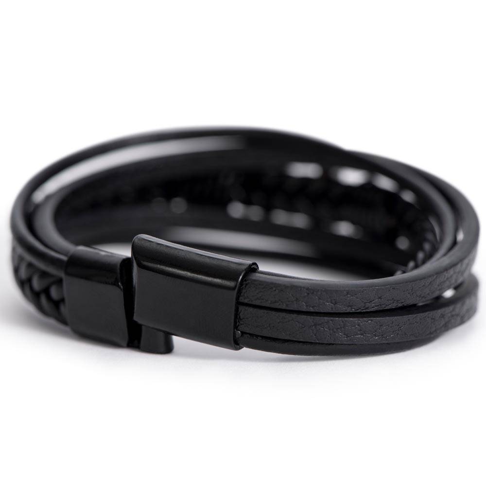 Hold Tightly - Cross Leather Bracelet