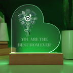 The "Best Mom Ever" Acrylic Heart Plaque