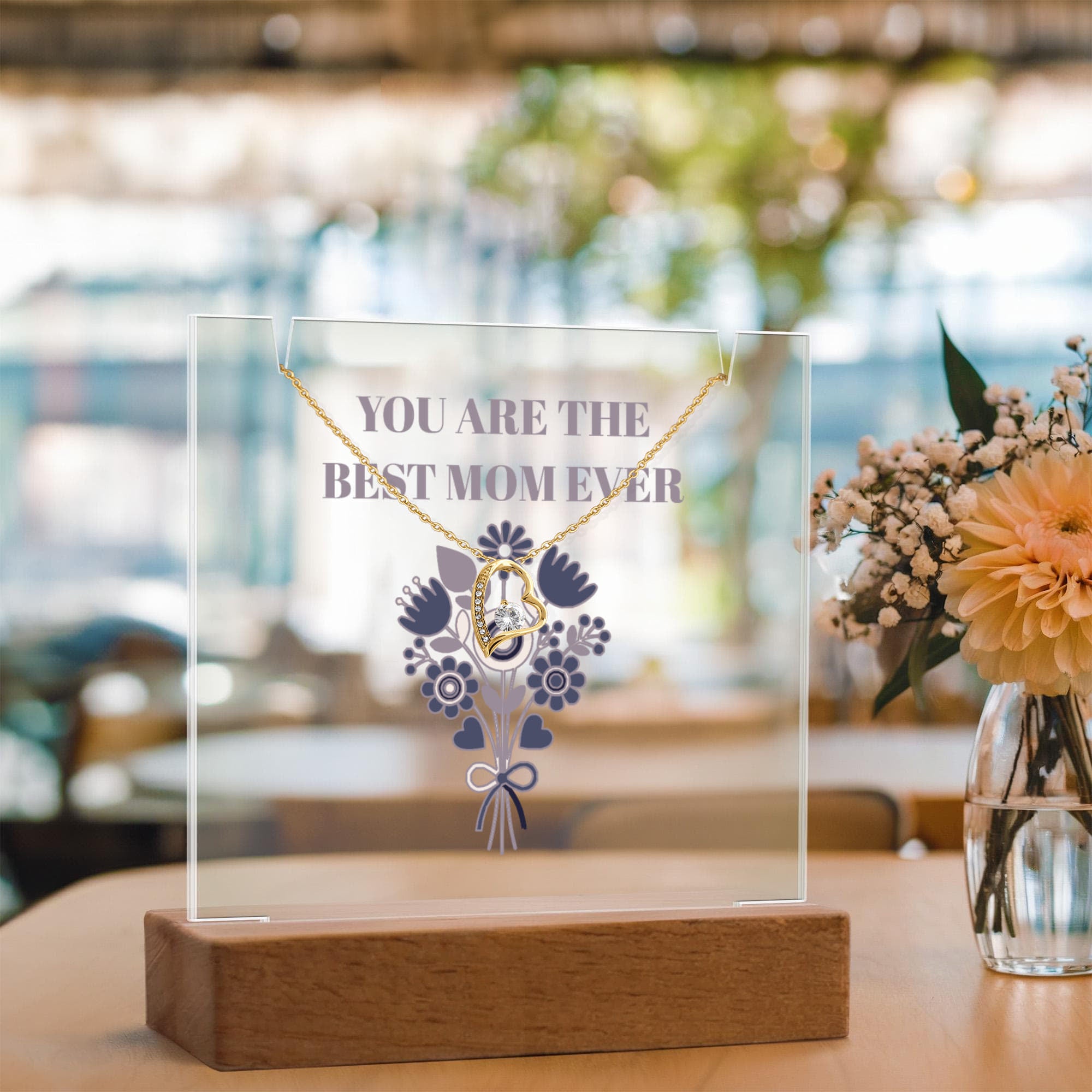 "Best Mom Ever" Fover Love Necklace