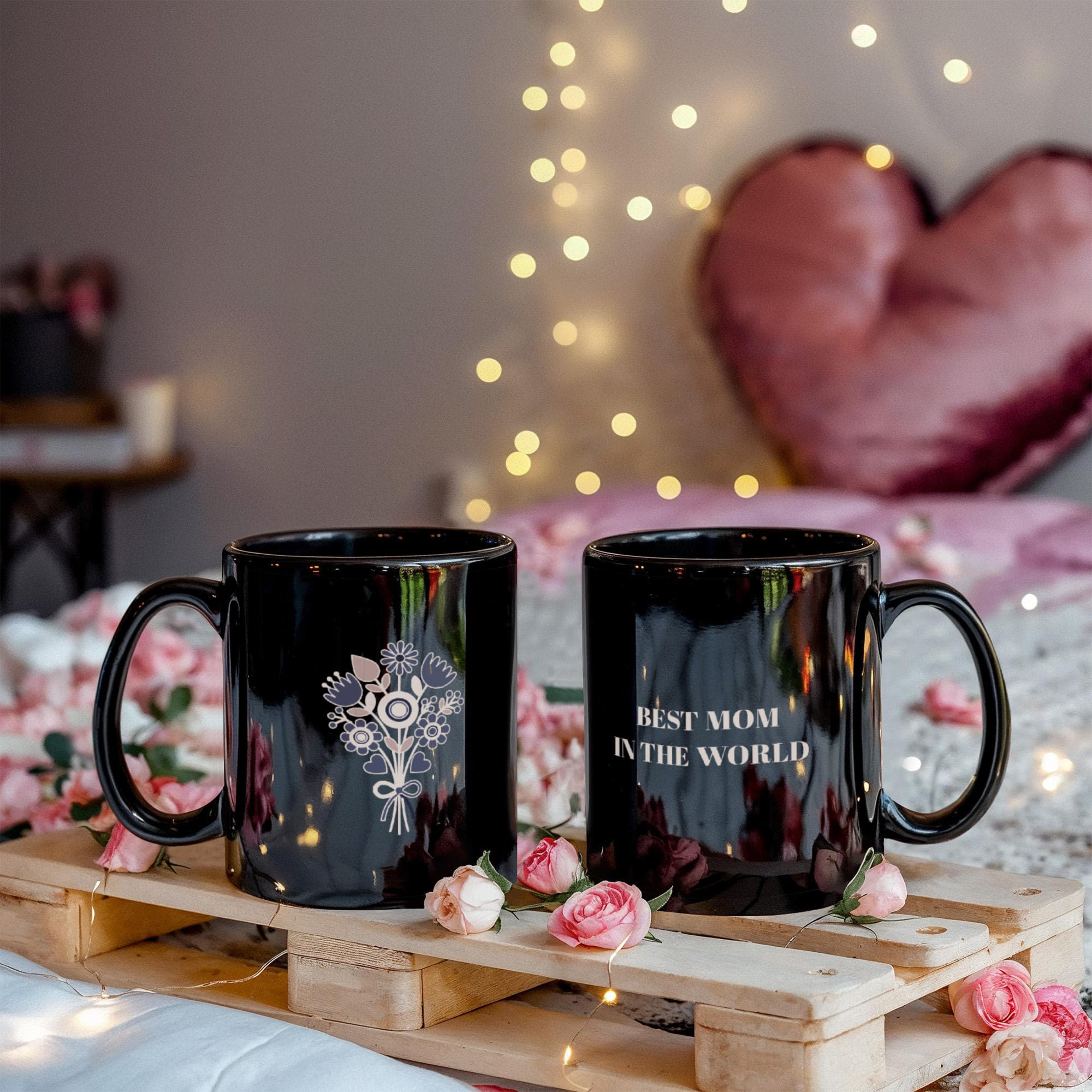 The "World's Best Mom" Floral Ceramic Mug