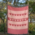 The "Heartbeat Harmony" Heirloom Woven Blanket