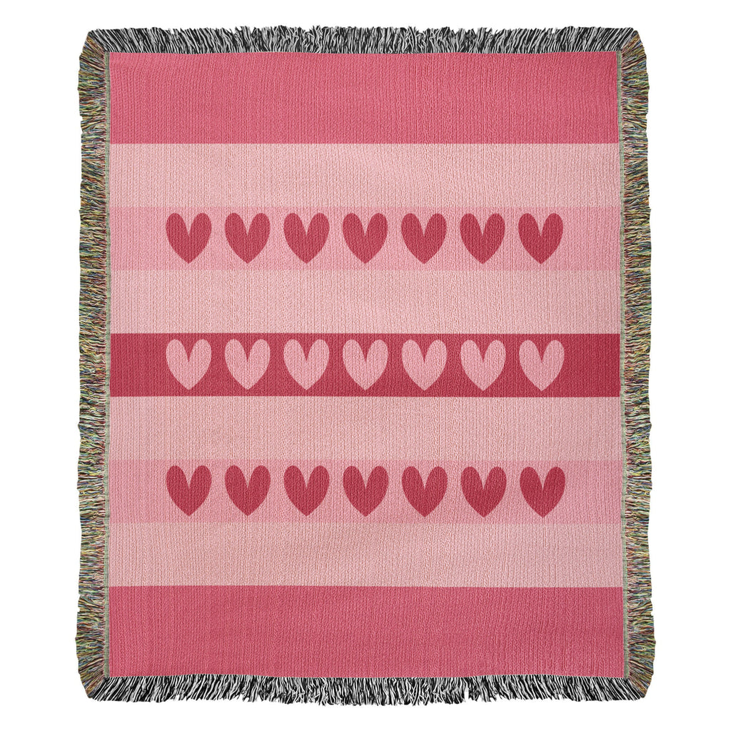 The "Heartbeat Harmony" Heirloom Woven Blanket