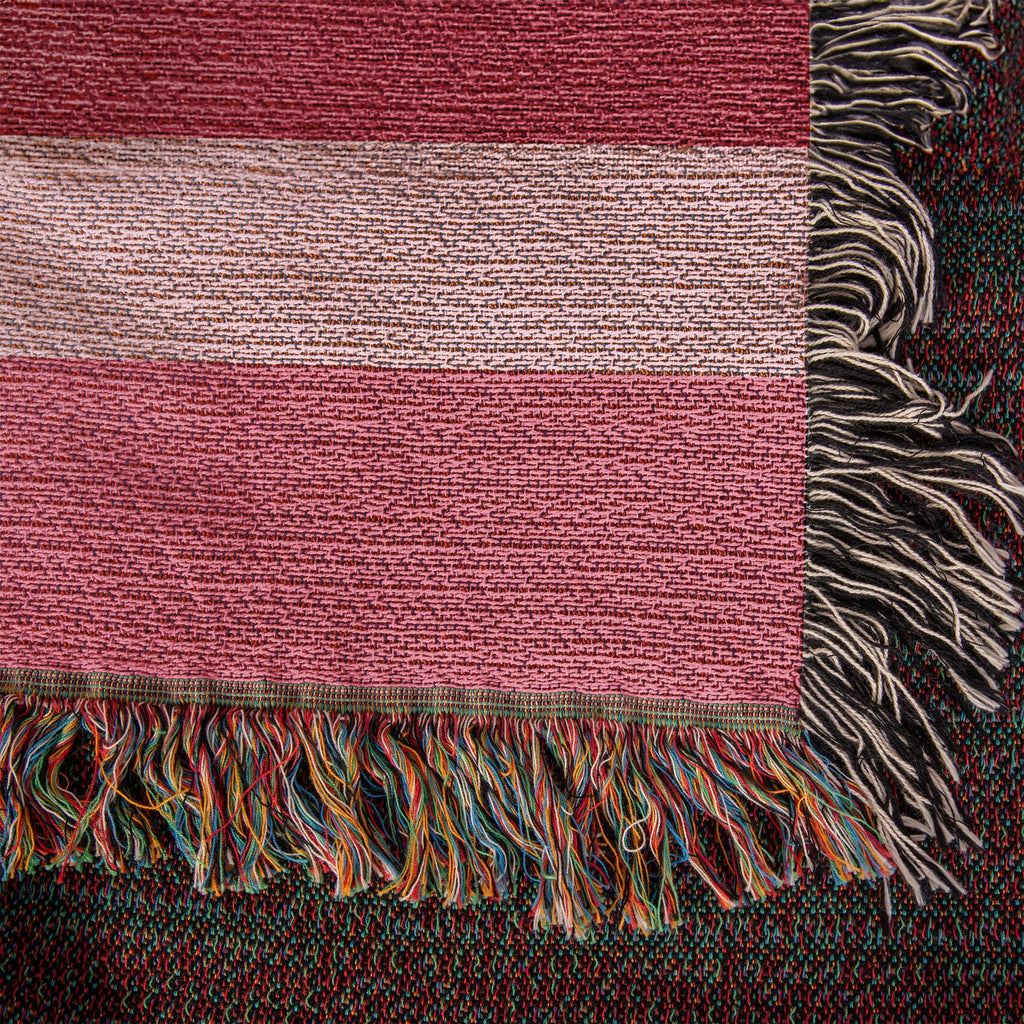 The Sweetheart Stripe Heirloom Woven Blanket