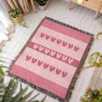 The "Heartbeat Harmony" Heirloom Woven Blanket