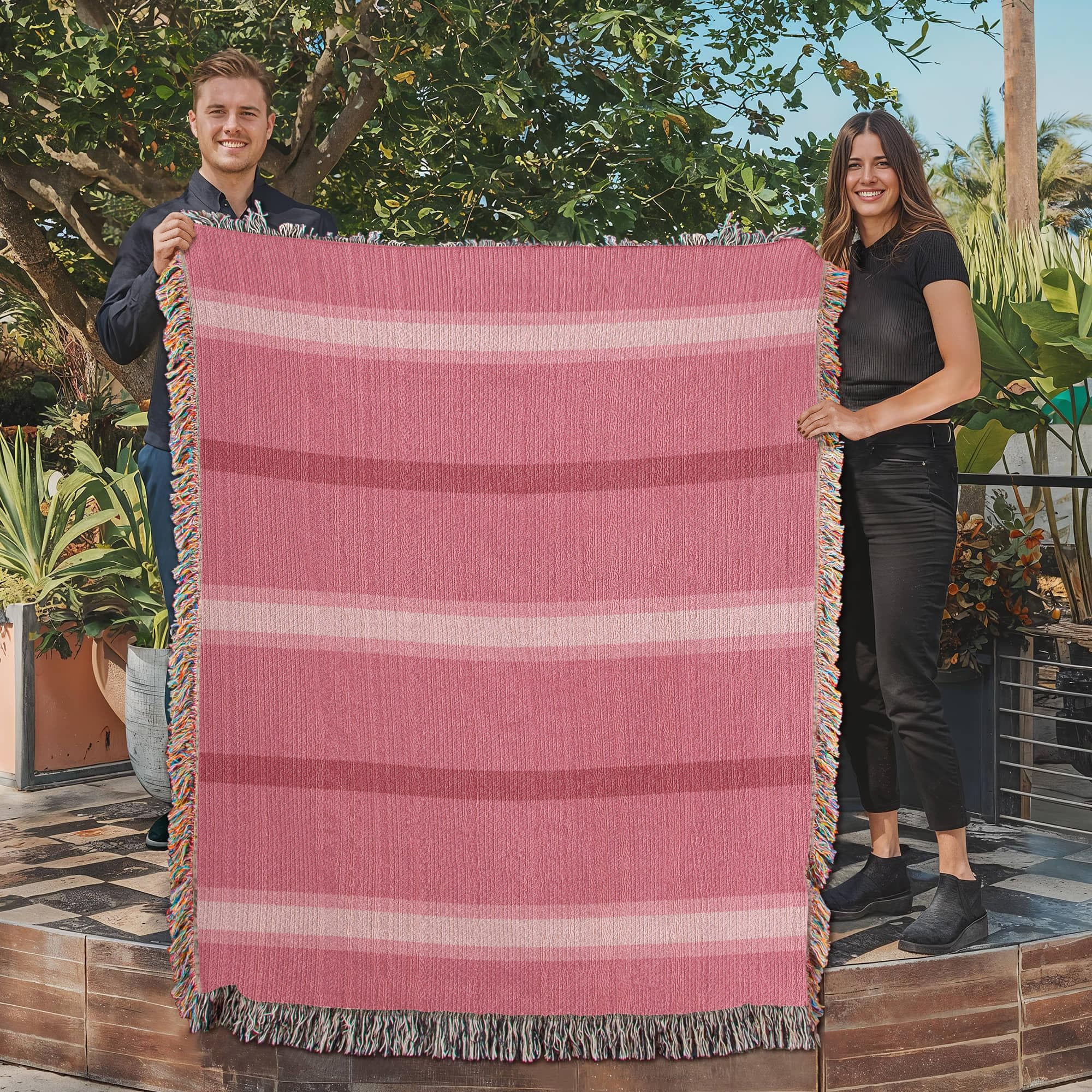 The Serenade Stripe Heirloom Woven Blanket