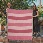 The Sweetheart Stripe Heirloom Woven Blanket