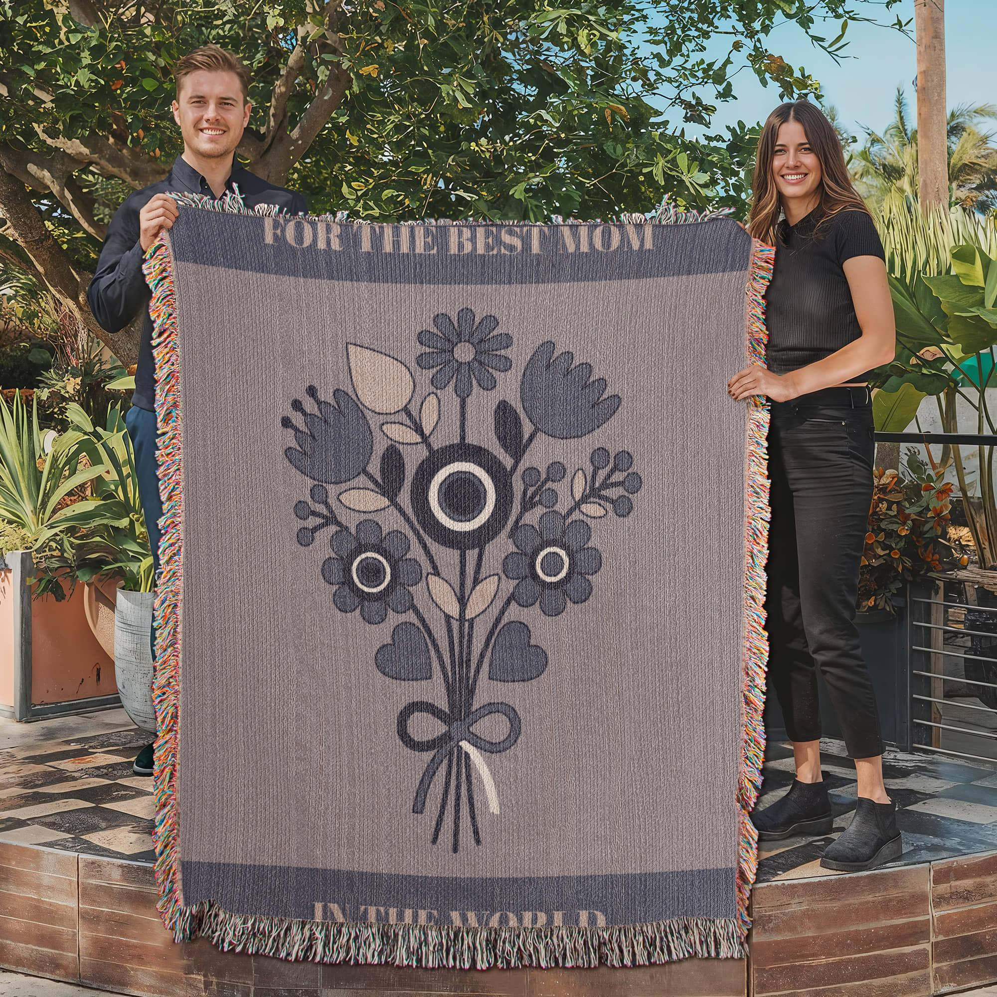 The "Forever Floral" Heirloom Woven Blanket