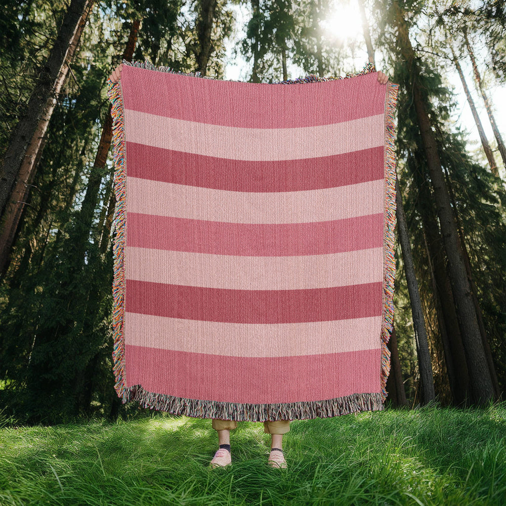 The Sweetheart Stripe Heirloom Woven Blanket