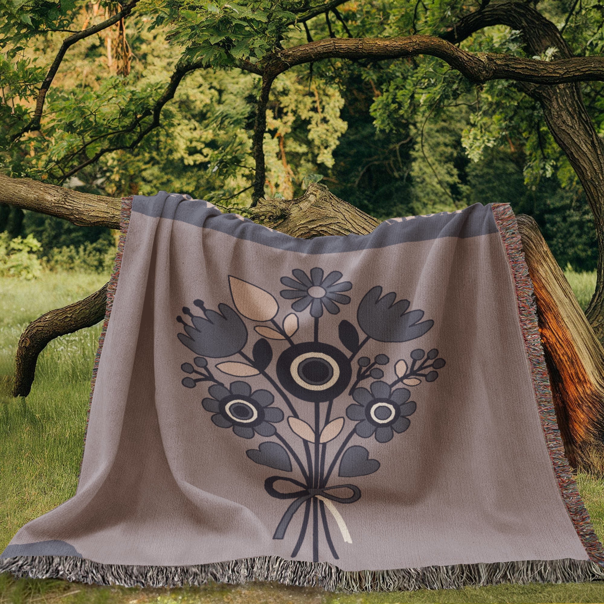 The "Forever Floral" Heirloom Woven Blanket
