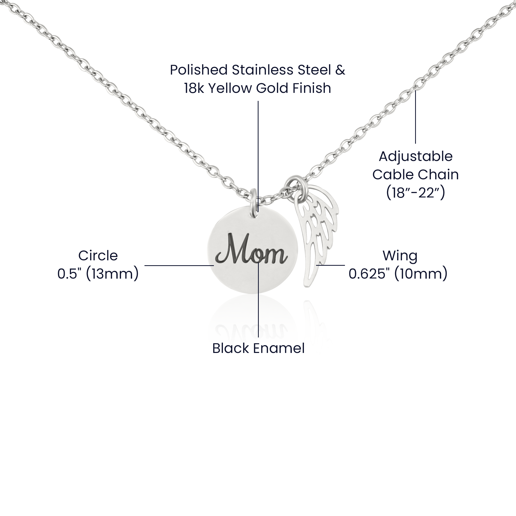 The "Angel Wing Tribute" Memorial Necklace
